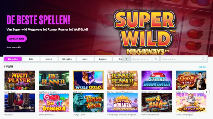 Speel Super Wild bij Betcity casino Super wild